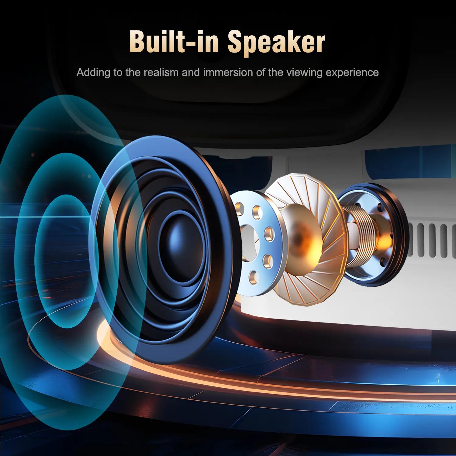 [US Warehouse] Magcubic Auto Focus HY310 Projector 330ANSI Google Assistant 8K Decode Native 1080P BT5.4 WIFI6 Android 14 Built-In Speaker Allwinner H726 180° Flexible 130"Screen 60Hz Reflash Home Cinema Mini Portable Projector Wireless Local