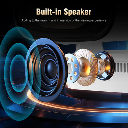 [US Warehouse] Magcubic Auto Focus HY310 Projector 330ANSI Google Assistant 8K Decode Native 1080P BT5.4 WIFI6 Android 14 Built-In Speaker Allwinner H726 180° Flexible 130"Screen 60Hz Reflash Home Cinema Mini Portable Projector Wireless Local