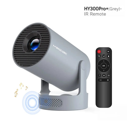 [US Warehouse] Magcubic Hy300Pro Projector 290ANSI Android 14.0 Dual Wifi6 8K 4K Decode Auto Keystone Correction Wireless BT5.4 130"Screen 1280*720P Built-In Speaker Allwinner H726 180° Rotatable Mini Portable Home Cinema Outdoor Audio Gift